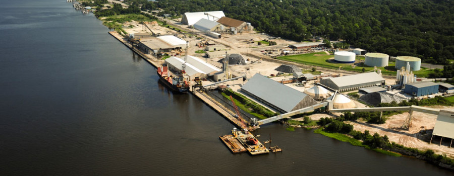 the brunswick, georgia port authority overhead view